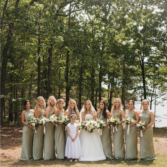 Jasmine Halter Maxi Dress - Show Me Your MuMu - Moss Green Size XS - Picture 3 of 3